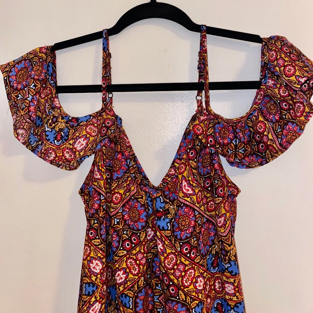 Boho Off-Shoulder Shift Dress